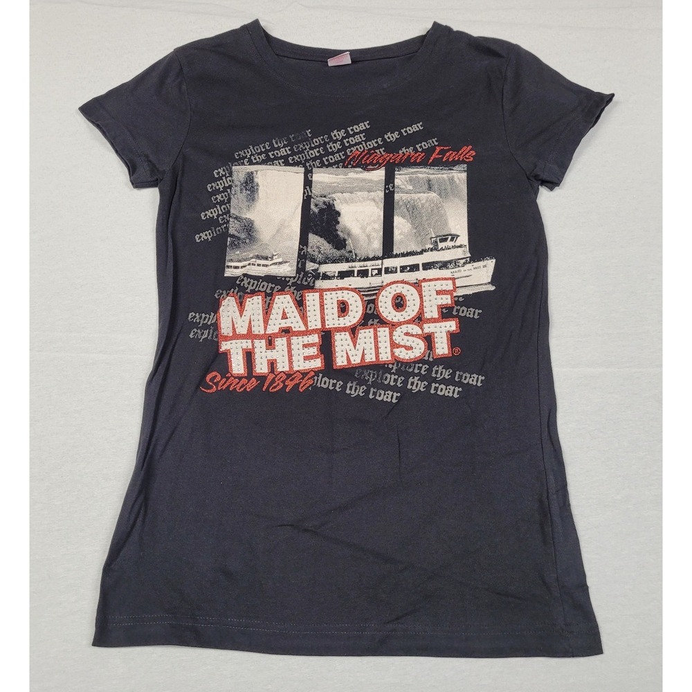 Live and Tell (LAT) Maid of the Mist Niagara Falls Souvenir T-shirt Women's L